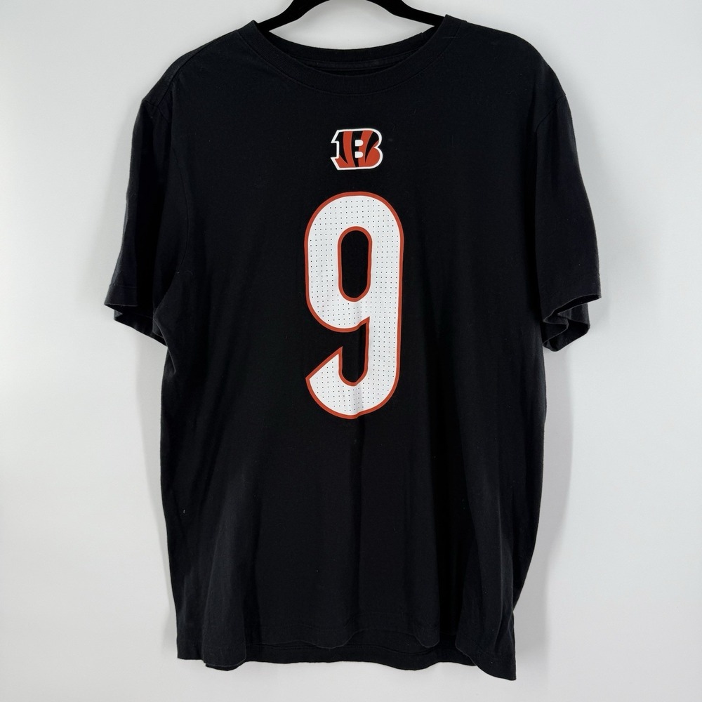 Nike NFL Cincinnati Bengals Joe Burrow Black Jersey Shirt Size Large